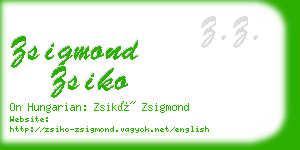 zsigmond zsiko business card